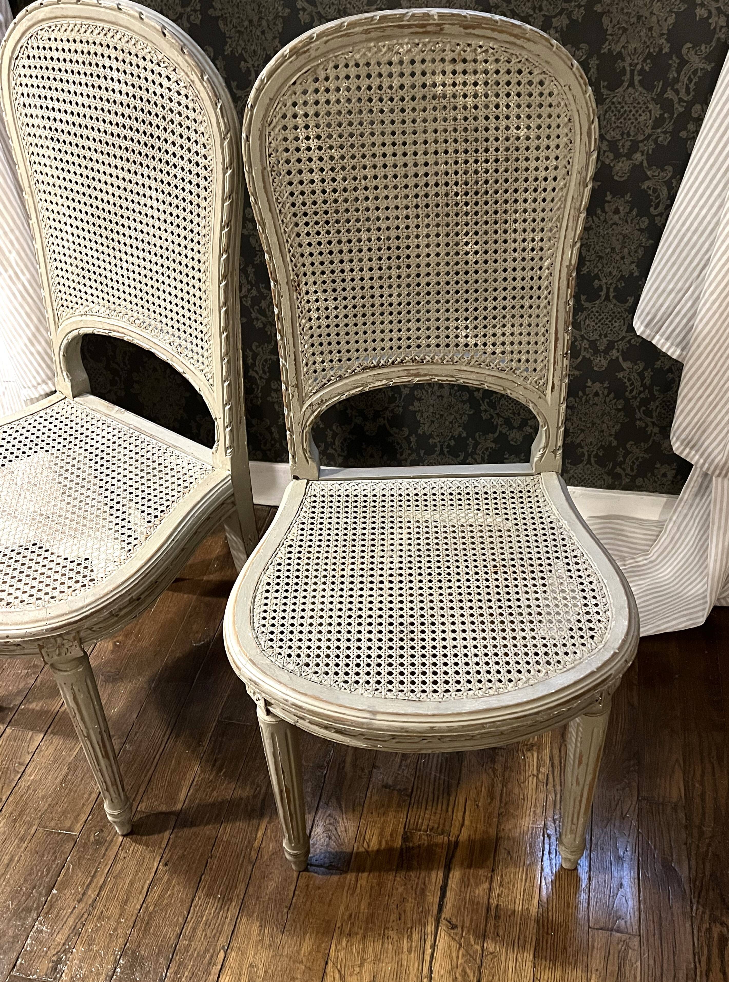 Pair of cane chairs