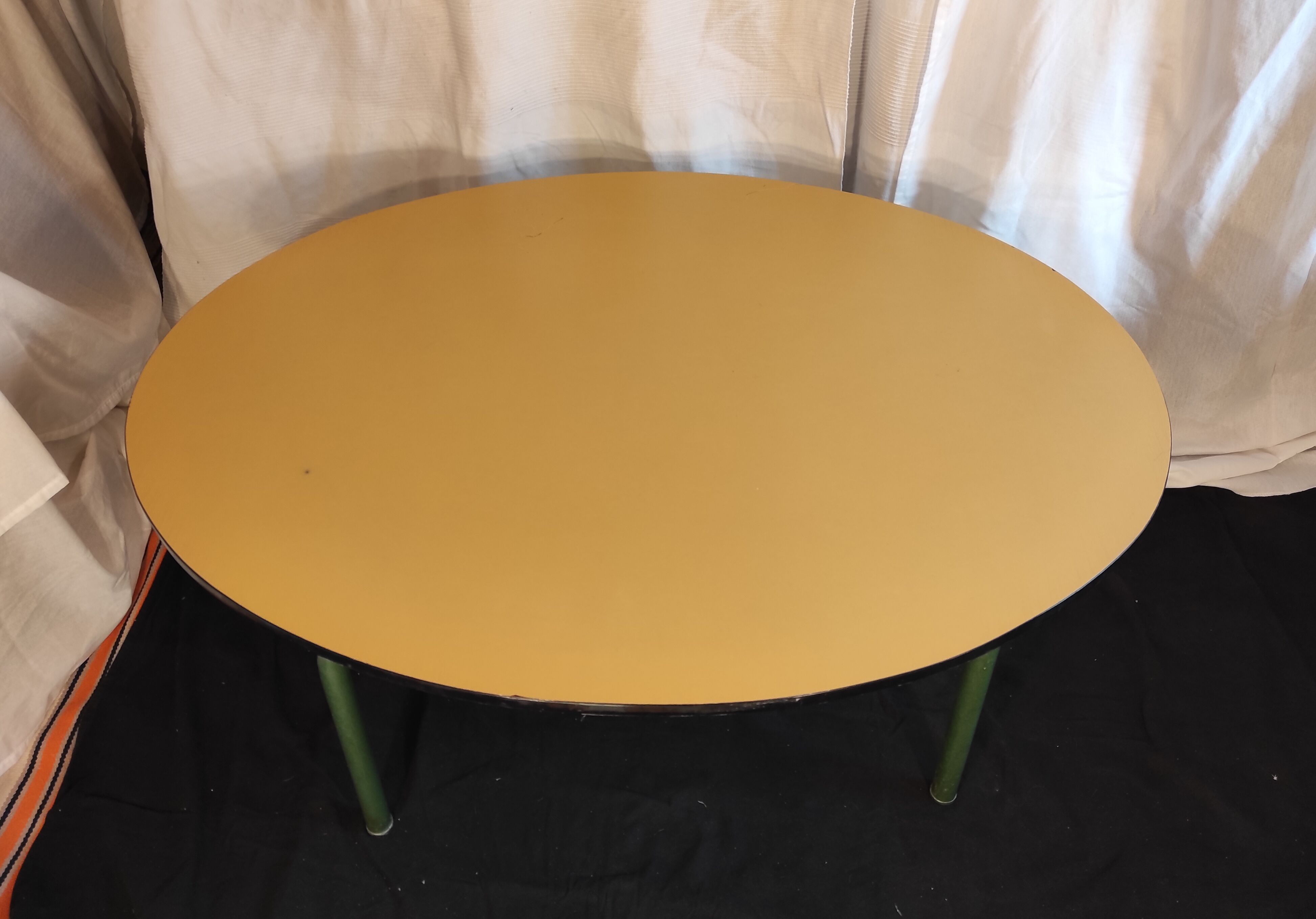Yellow formica coffee table 1970