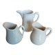3 small antique porcelain pitchers/milk pots