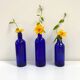 Cobalt Blue Glass Bottle/Vase Trio