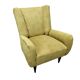 Vintage armchair in painted wood and velvet, Italy, 1950s-60s.