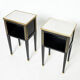 Pair of bedside tables brass brass marble House Jansen 1950