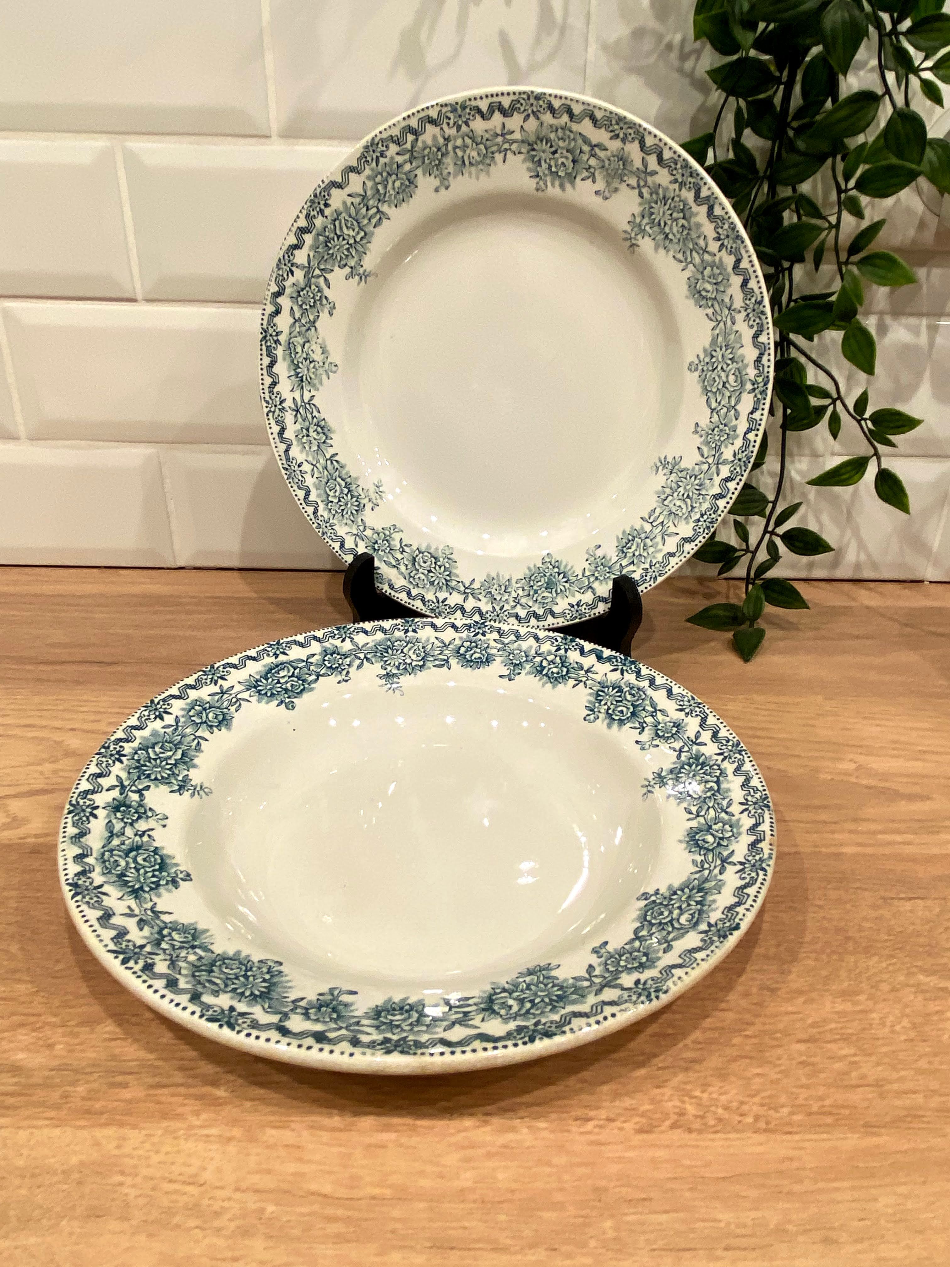 Paire d'assiettes Saint Amand collection Argenton