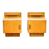 Set of two Art Déco nightstands by Jindřich Halabala, 1960s, Czechoslovakia