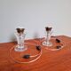 Pair of crystal lamps, Val Saint-Lambert (Belgium), 1930s