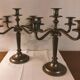 Paire de chandeliers en étain