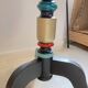 Turned wooden pedestal table