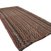 6x14 Kilim Multicolor Natural Wool Kilim Rug For Designer, 190x417 Cm