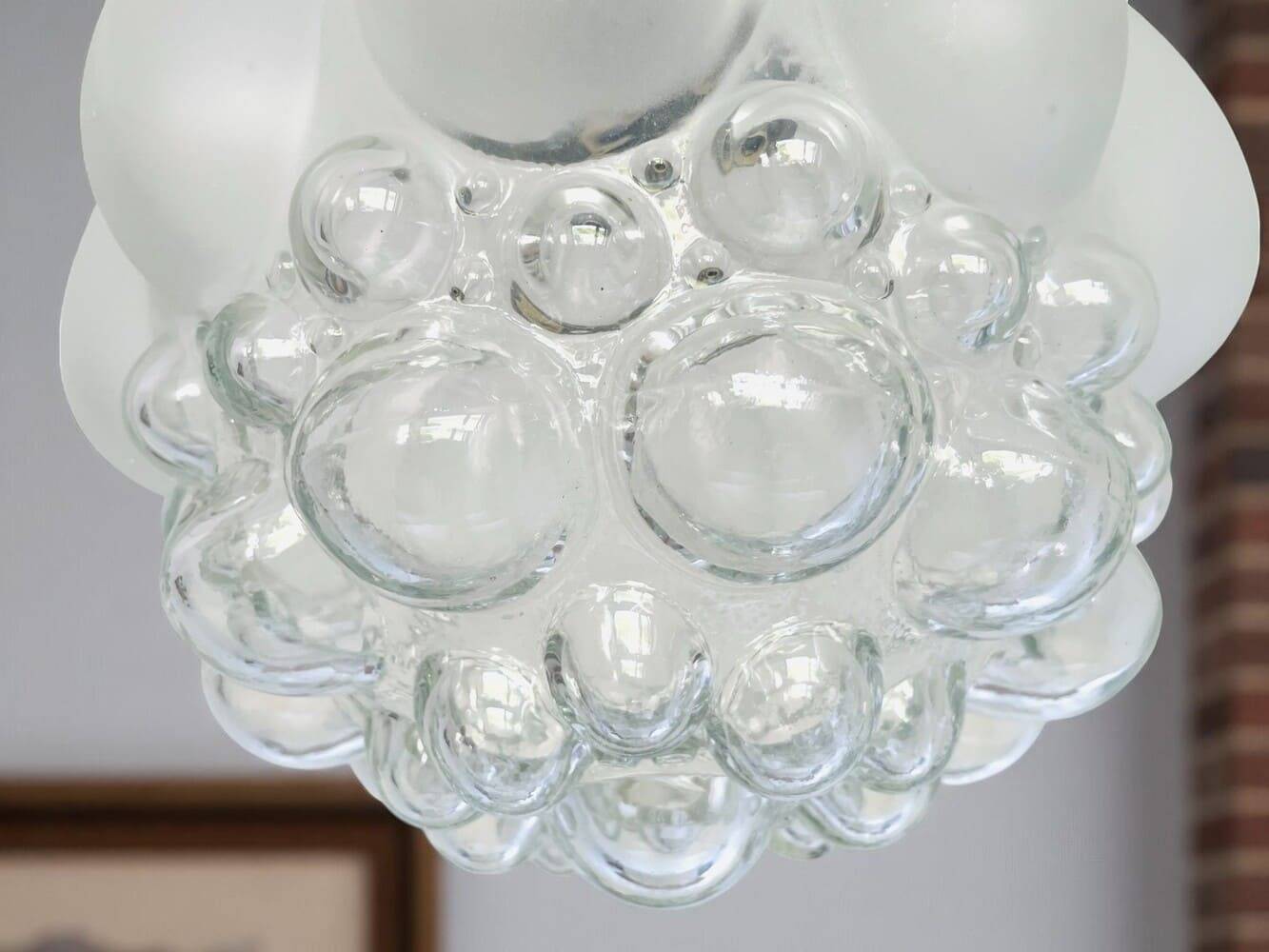 Large bubble glass hanging light