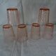 6 verres roses forme gobelet Rosaline Arcoroc Luminarc  vintage