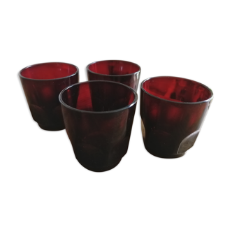 4 arcopal glasses