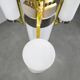 Czechoslovak Art Deco Chandelier in Brass and Chrome with Opaline Glass, 1930s