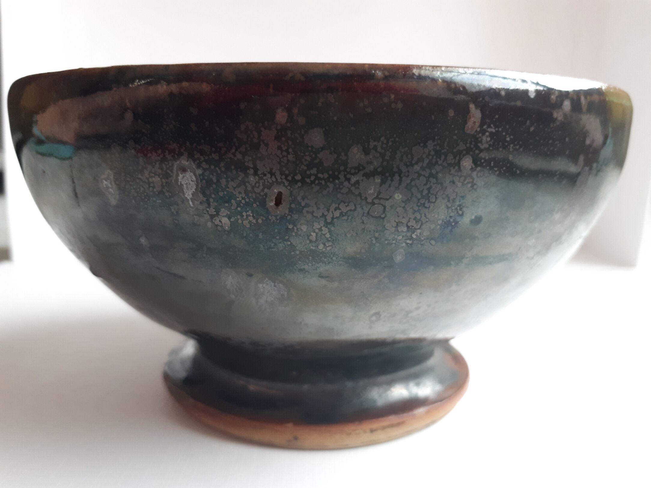 Glazed stoneware bowl stamped Lucien Talbot-Foucher, La Borne (Cher)
