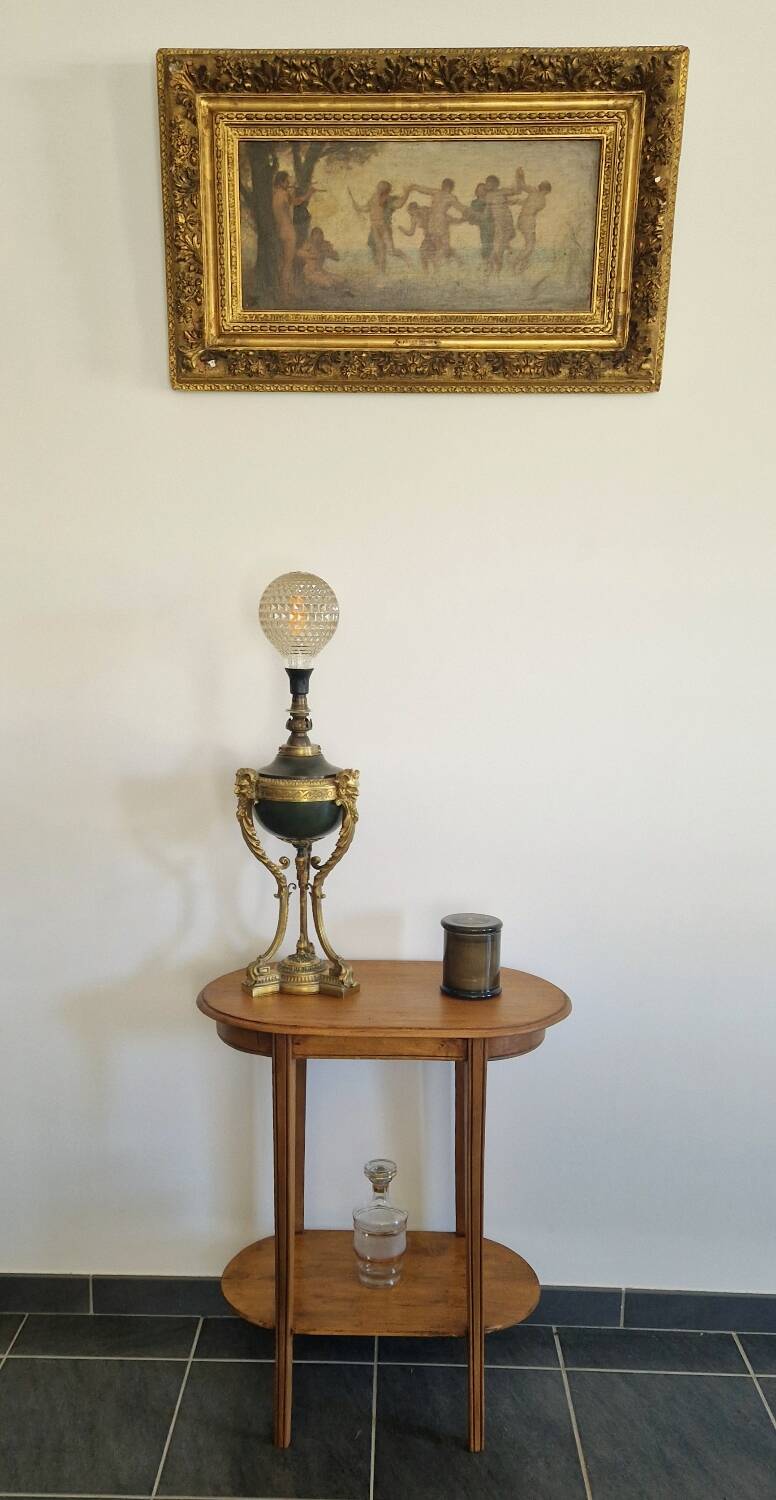 Vintage side table solid wood - 1940s/1950s