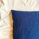 Coussin en lin bleu marine 40 cm