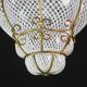 Venini Amazing Venetian Lantern in Murano Reticello Glass, 1950s
