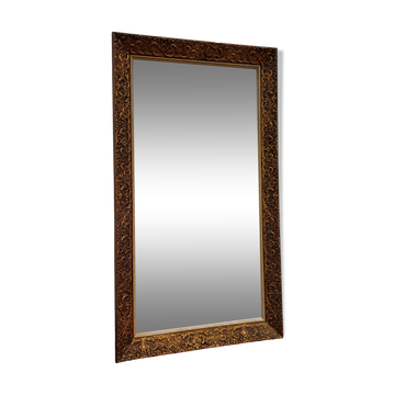 Wood and Gilded Stuk Mirror, early 20th century