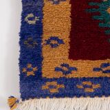 1970 Vintage Handmade Turkish Small Tulu Rug , 3'7'' x 4'4''