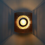 Pair of wall sconces in plexiglass seventies vintage