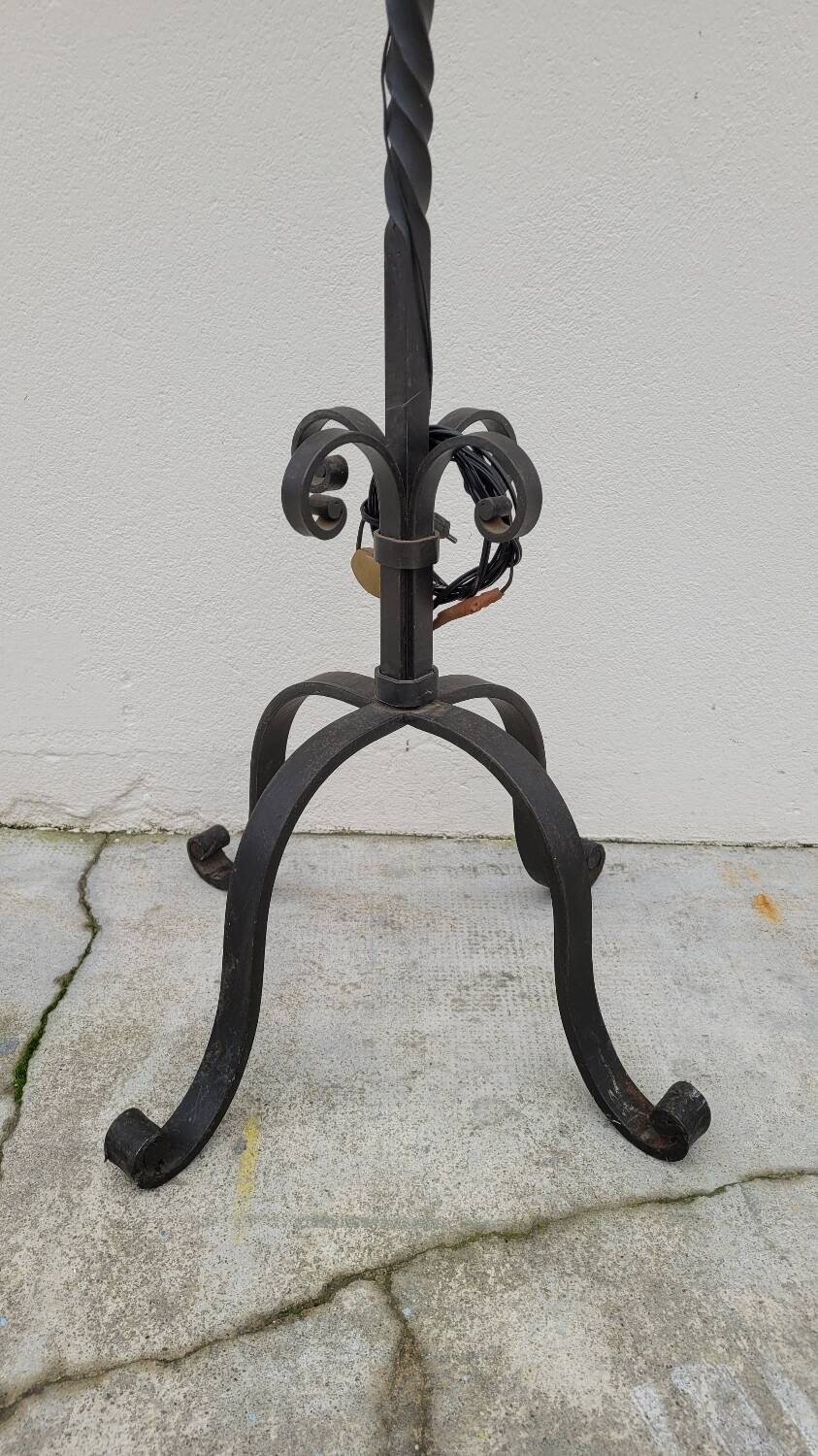 Candelabra floor lamp wrought iron candlestick