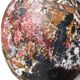 Round stoneware vase by David Whitehead, La Borne, polychrome.