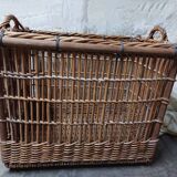 Large wood basket or country house storage
