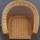 Fauteuil d'enfant en osier rotin vintage