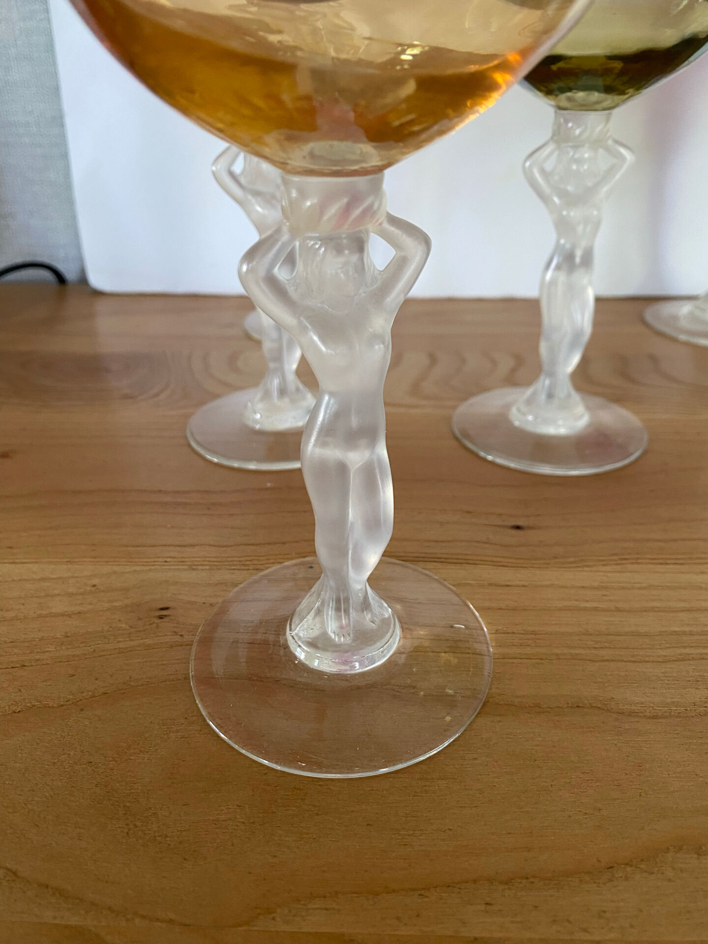 7 verres à vin en cristal de bayel modèle Venus