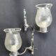 Pair of chrome wall sconces vintage bathroom
