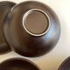 set of 4 plates cap in Scandinavian potter's sandstone Sweden 1960