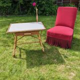 Fauteuil boudoir en velours