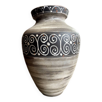 Large vintage handarbeit west germany vase