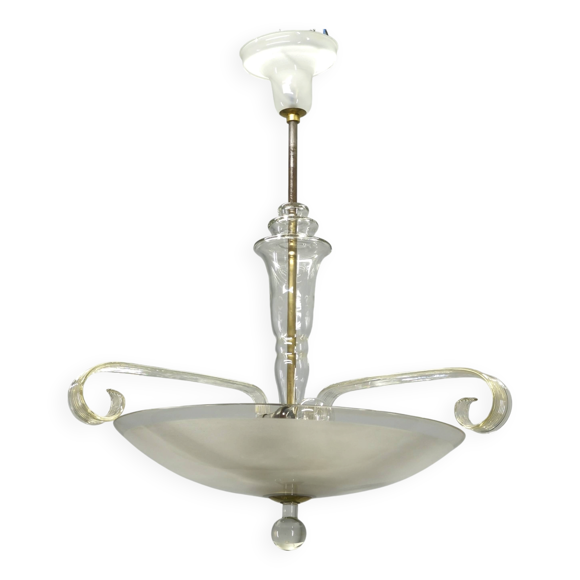 Art Deco lustre produced in Czechoslovakia during the 1940s.