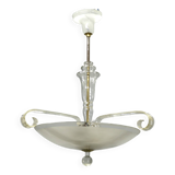 Art Deco lustre produced in Czechoslovakia during the 1940s.