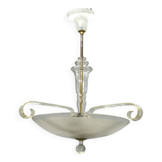 Art Deco lustre produced in Czechoslovakia during the 1940s.