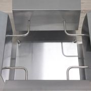 Square Coffee Table In Steel And Glass, Italy 1970s