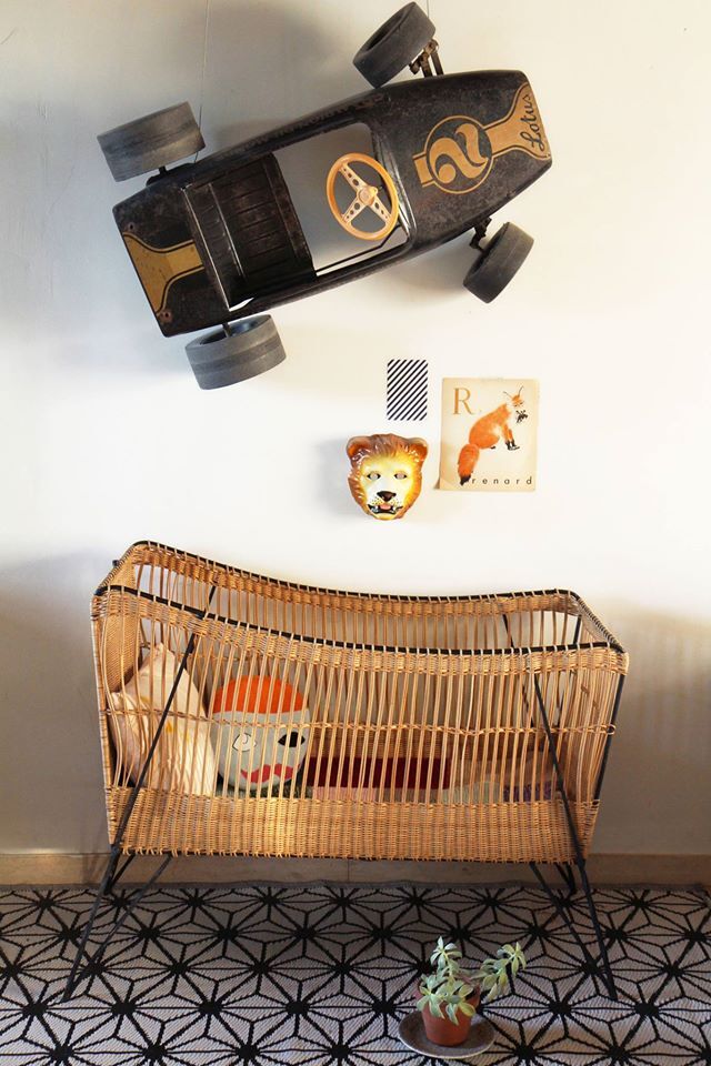 Cot rattan foot eiffel