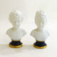 Pair of busts in biscuits