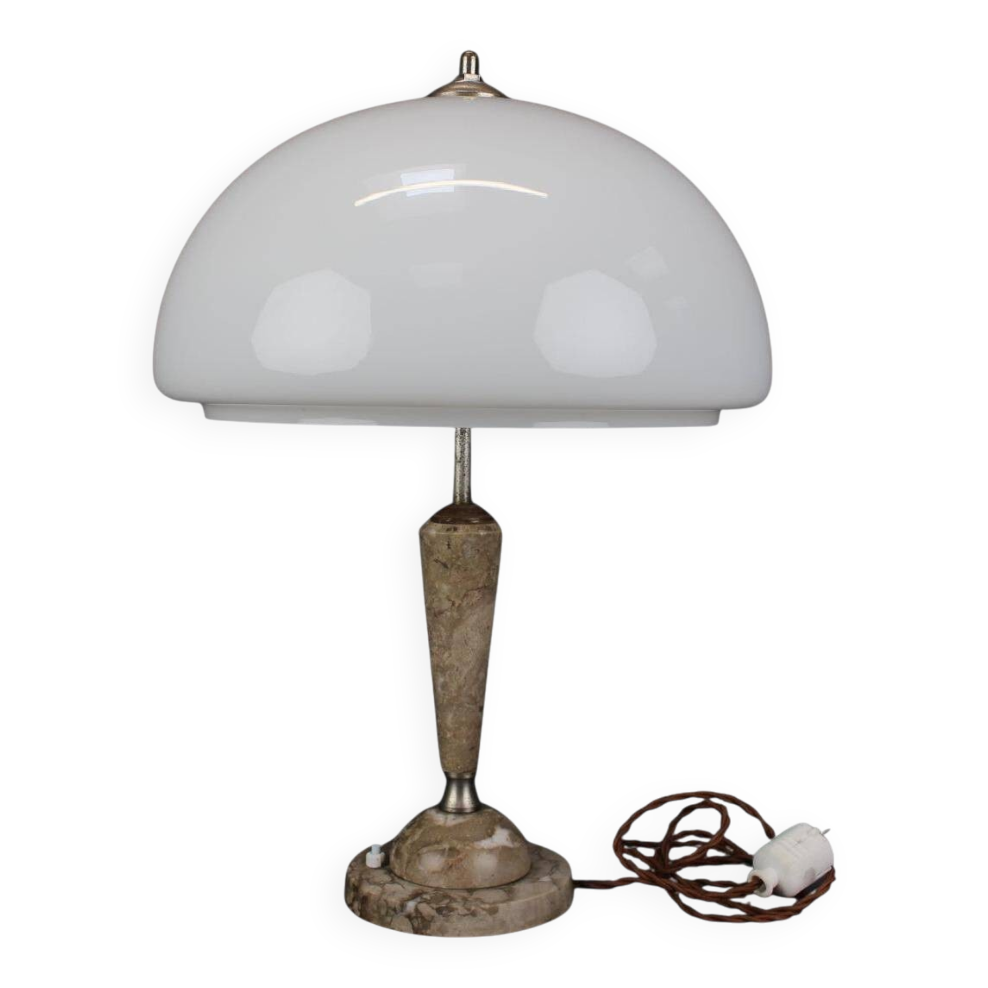 Mid-Century Stone Table Lamp, Czechoslovakia, 1950s