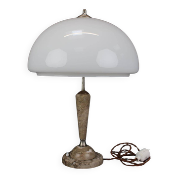 Mid-Century Stone Table Lamp, Czechoslovakia, 1950s