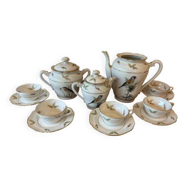 Service à café/thé en porcelaine de Limoges – Chapus Frères – Décor Oi