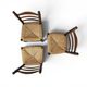 3 x Antique provincial ladderback child's chair / rush seat / 1930s