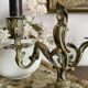 Pair of bronze rocaille candlesticks