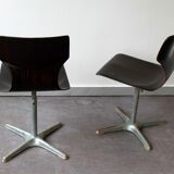 Pair of evolutionary chairs pae Adam Stegner for Flötotto Pagholz, 70's