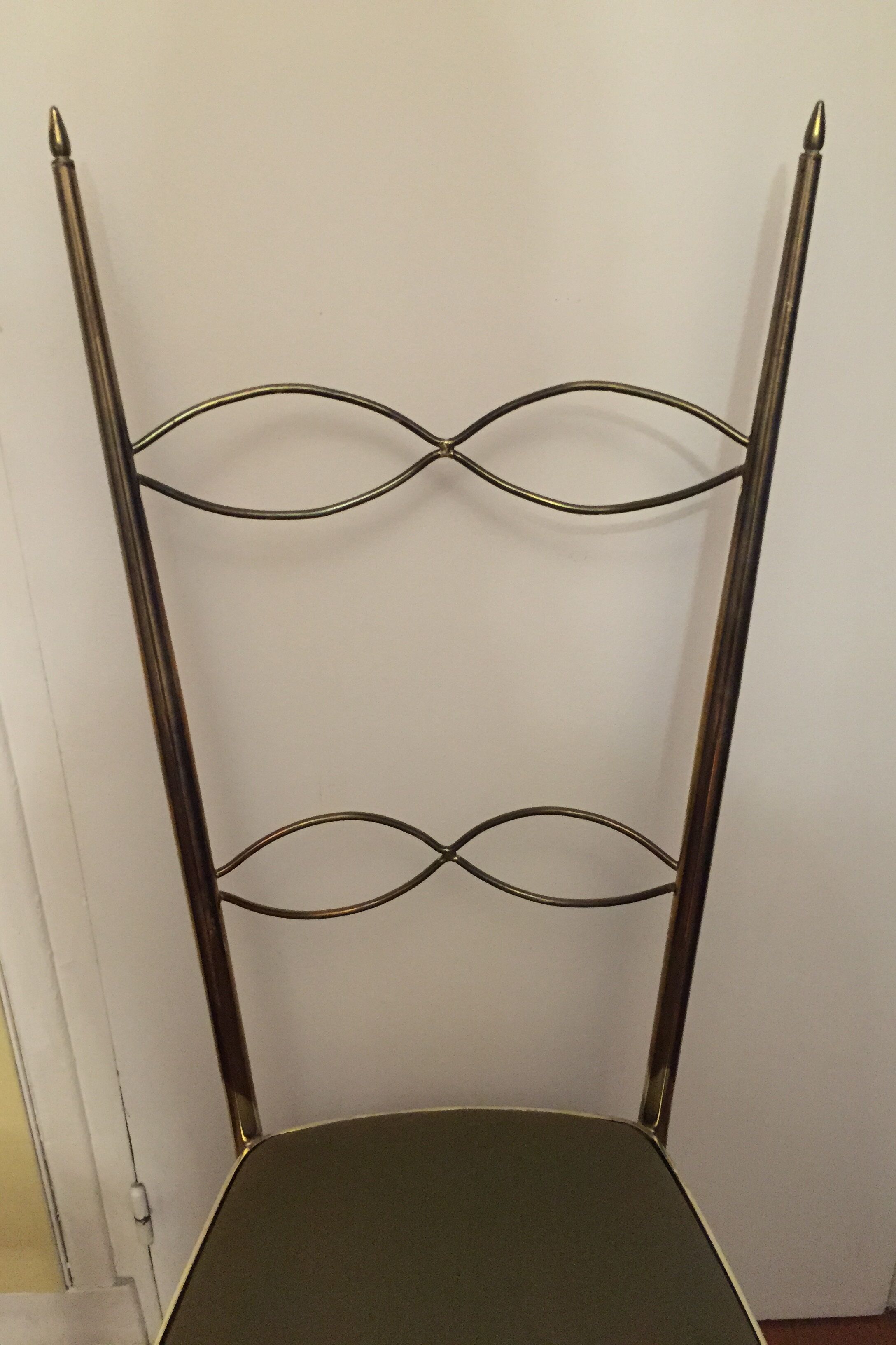 Golden metal chair design