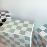 Piece of sofa mosaic tiles