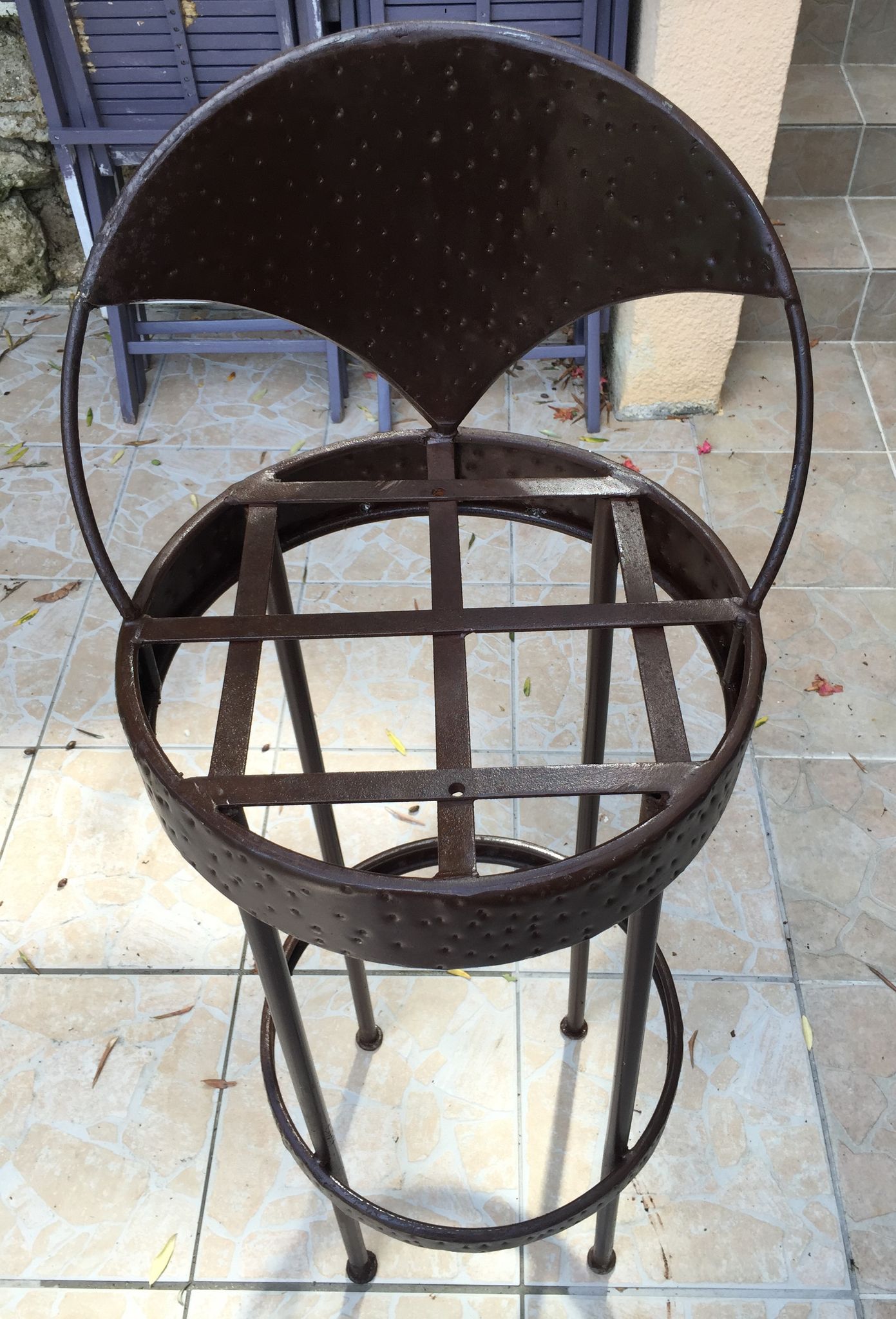 Paire de tabourets de bar anciens