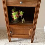 Cube bedside table in oak 1950s