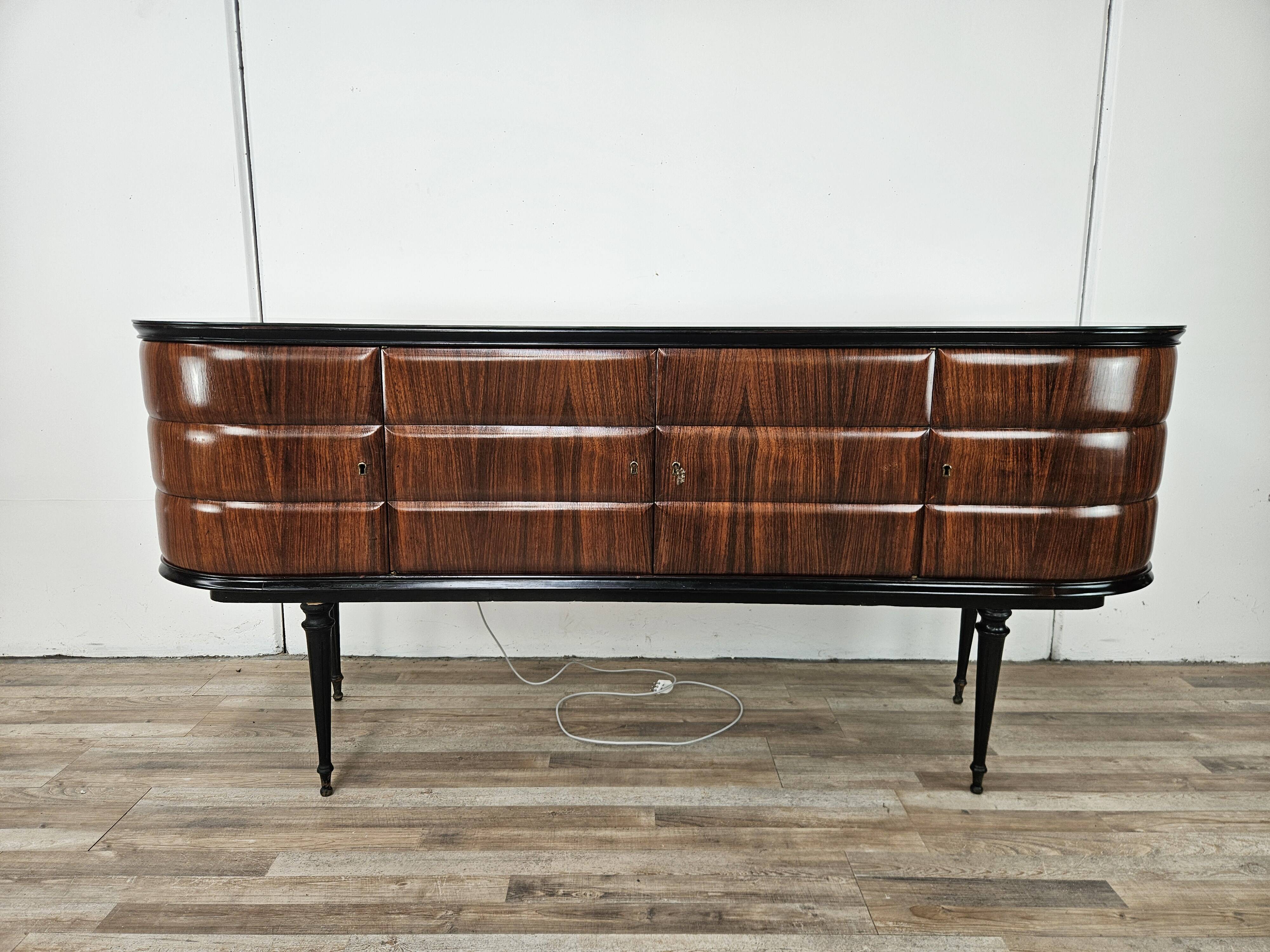 Mobile bar sideboard by Vittorio Dassi from the 1950s