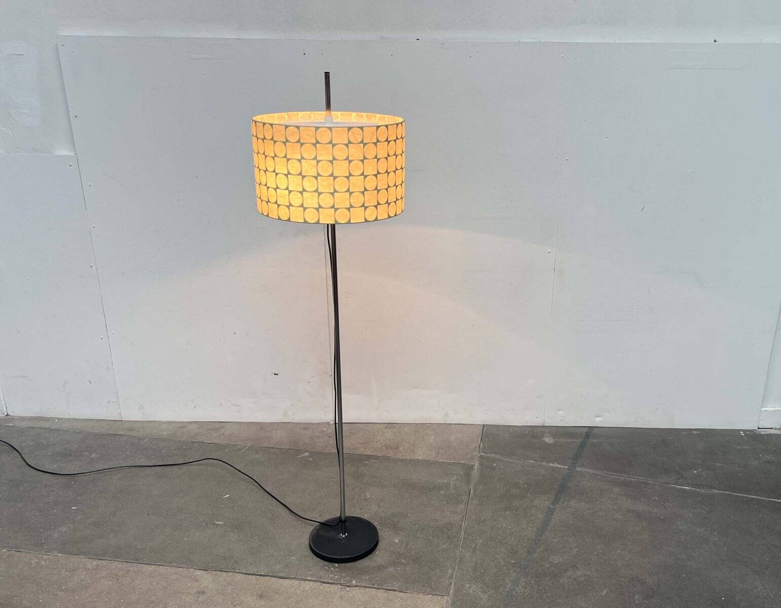 Mid-Century Modern Cocoon Floor Lamp by Friedel Wauer for Goldkant Leuchten, 1960s